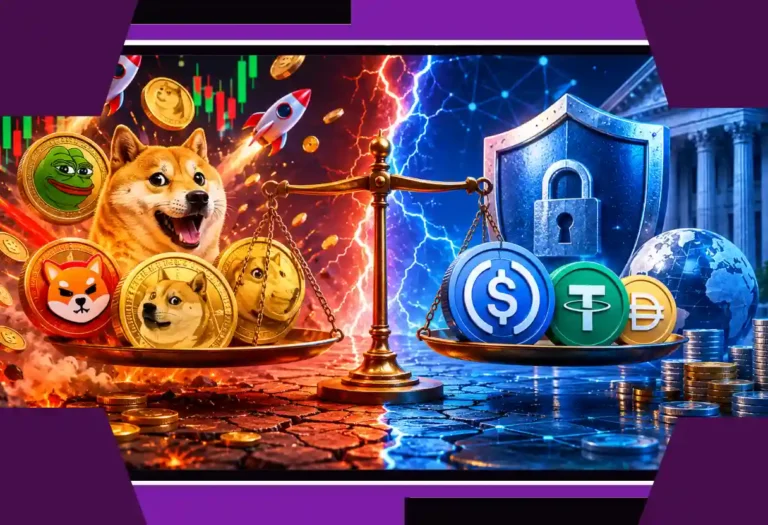 meme coins vs stablecoins